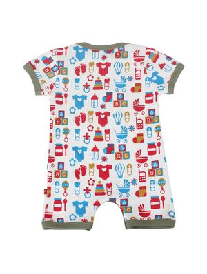 beige cotton romper - 14718145 - Standard Image - 2