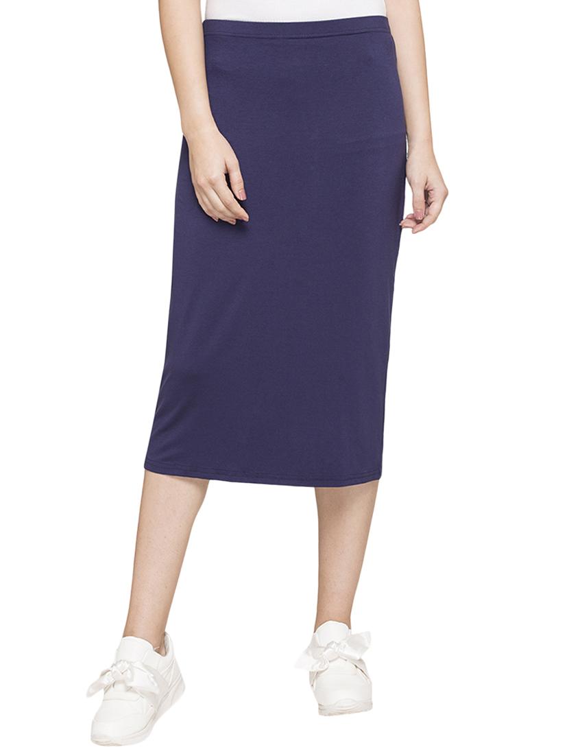navy blue straight skirt - 14719746 - Zoom Image - 1