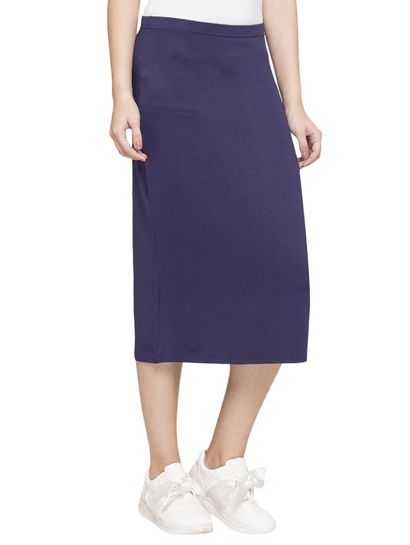 navy blue straight skirt - 14719746 - Zoom Image - 2