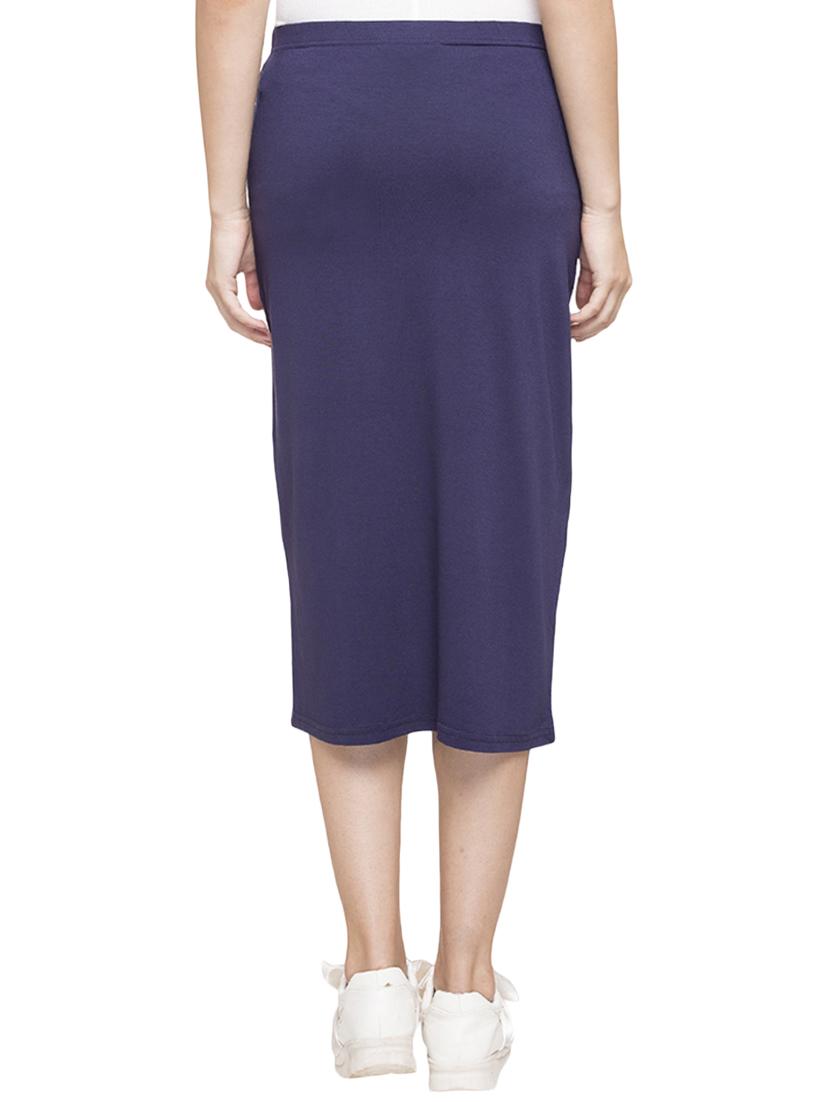 navy blue straight skirt - 14719746 - Zoom Image - 3