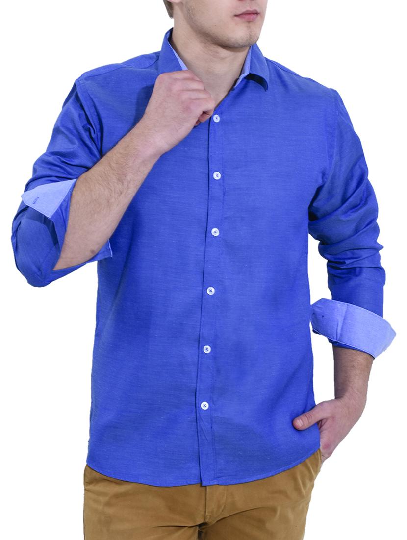 dark blue cotton casual shirt - 14720474 - Zoom Image - 1