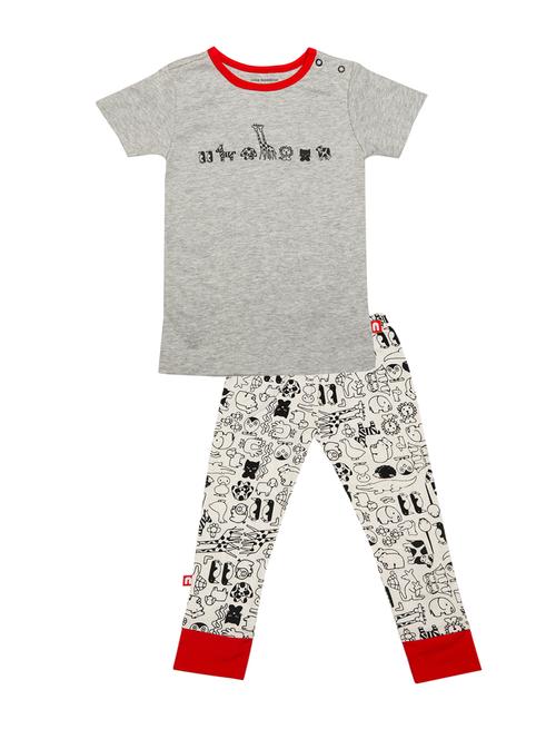 grey cotton full length set - 14720667 - Standard Image - 1