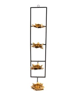 gold & black metal wall tea light - 14720854 - Standard Image - 3