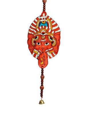 leather puppetry ganesha door hanging(set of 2) - 14721091 - Standard Image - 3