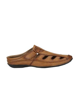 tan leatherette slip on sandal - 14724845 - Standard Image - 2