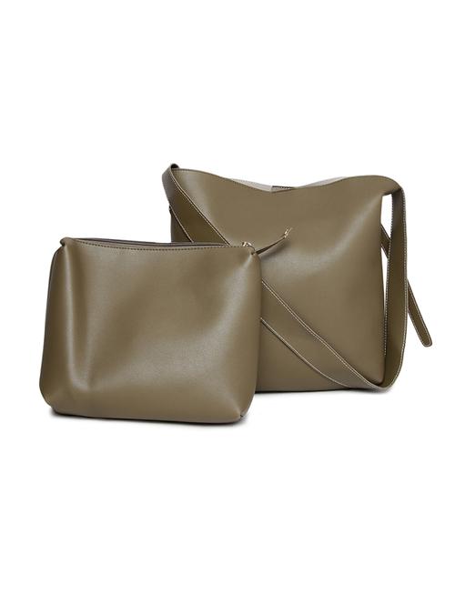 green leatherette regular handbag - 14730532 - Standard Image - 1