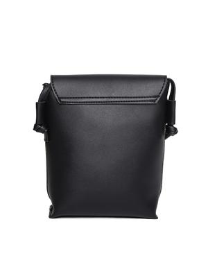 black cotton regular sling bag - 14730614 - Standard Image - 2