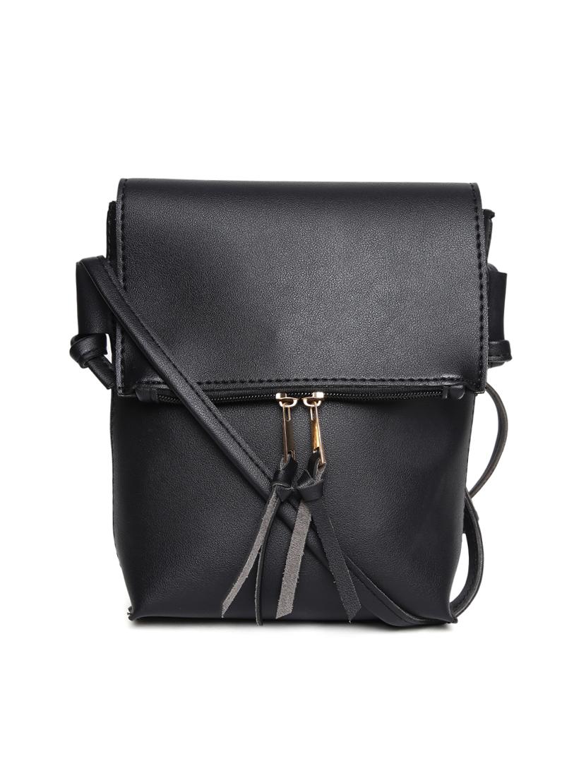 black cotton regular sling bag - 14730614 - Zoom Image - 1