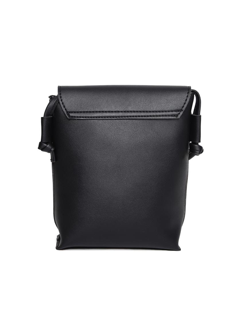 black cotton regular sling bag - 14730614 - Zoom Image - 2