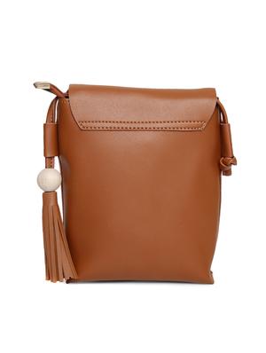 brown cotton regular sling bag - 14730627 - Standard Image - 2