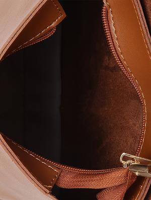 brown cotton regular sling bag - 14730627 - Standard Image - 3