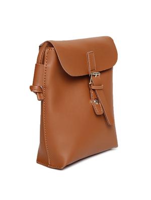 brown cotton regular sling bag - 14730627 - Standard Image - 4