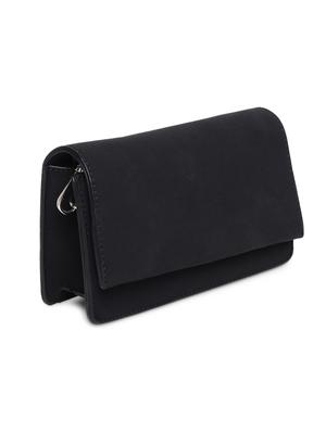 black cotton regular sling bag - 14730633 - Standard Image - 4