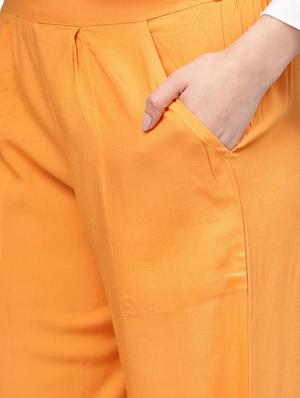 orange solid palazzo - 14733558 - Standard Image - 4