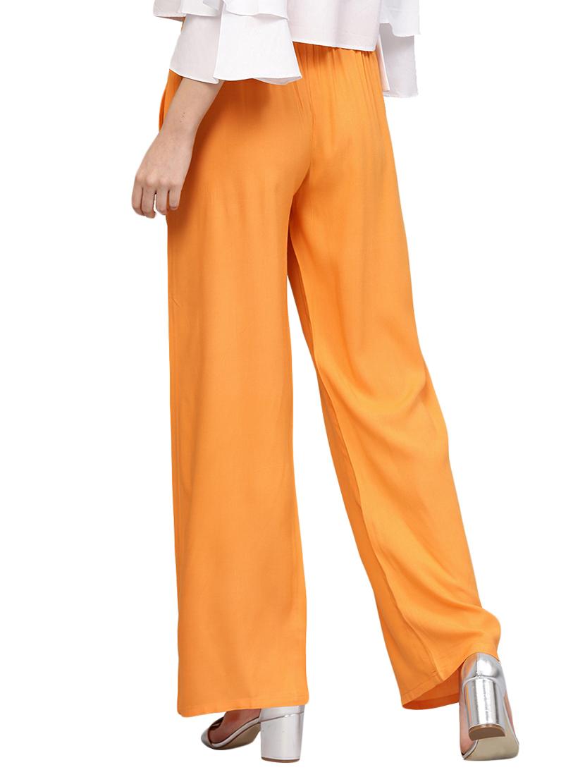 orange solid palazzo - 14733558 - Zoom Image - 3