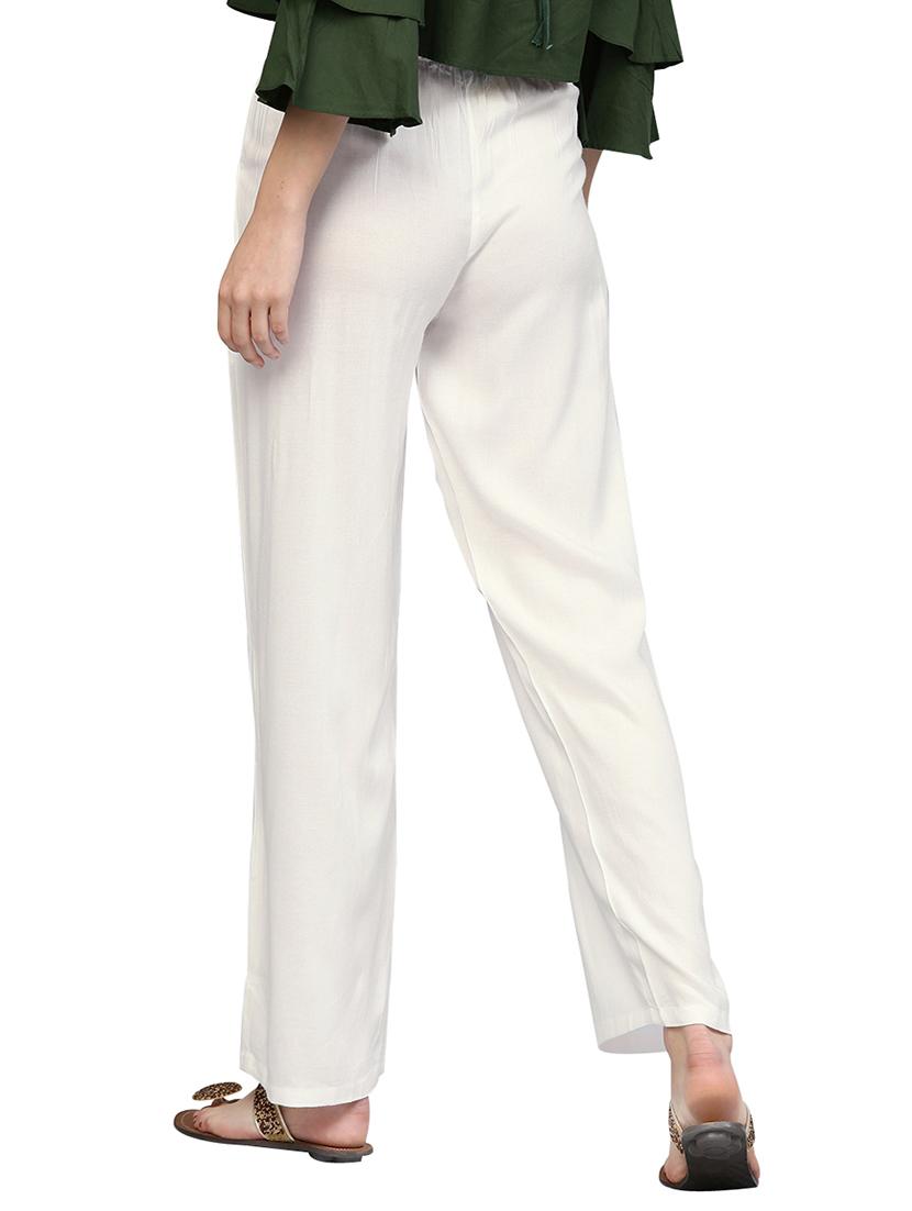 white solid palazzo - 14733560 - Zoom Image - 3