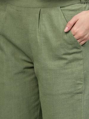 green flat front trouser - 14733562 - Standard Image - 4