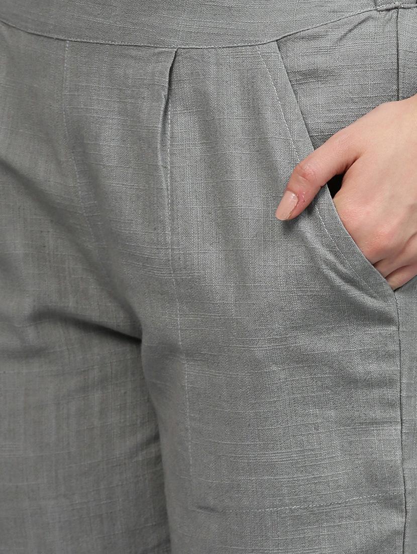 grey pleated trouser - 14733563 - Zoom Image - 4