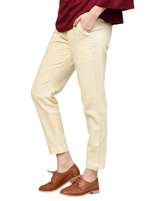 beige pleated front trouser - 14733567 - Standard Image - 2