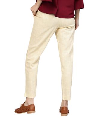 beige pleated front trouser - 14733567 - Standard Image - 3