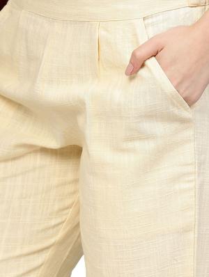 beige pleated front trouser - 14733567 - Standard Image - 4