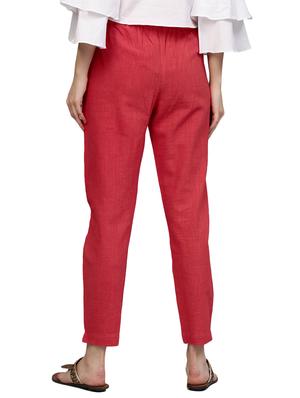 red flat front trouser - 14733568 - Standard Image - 3