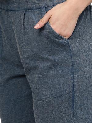 blue flat front trouser - 14733570 - Standard Image - 4