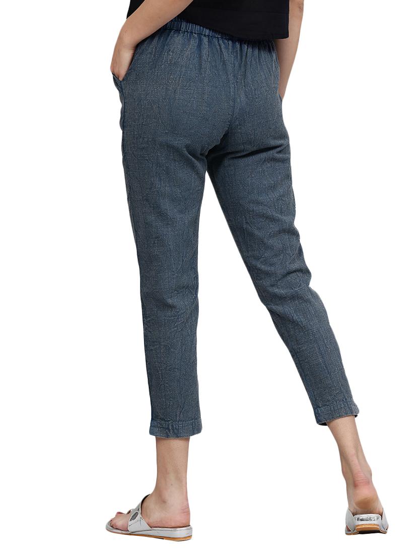 blue flat front trouser - 14733570 - Zoom Image - 3