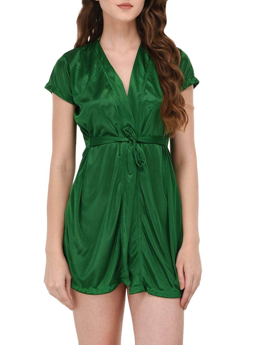 green solid nightwear set - 14733616 - Zoom Image - 2