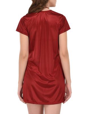 red solid nightwear set - 14733621 - Standard Image - 3