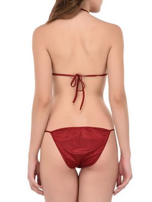 red solid nightwear set - 14733621 - Standard Image - 7