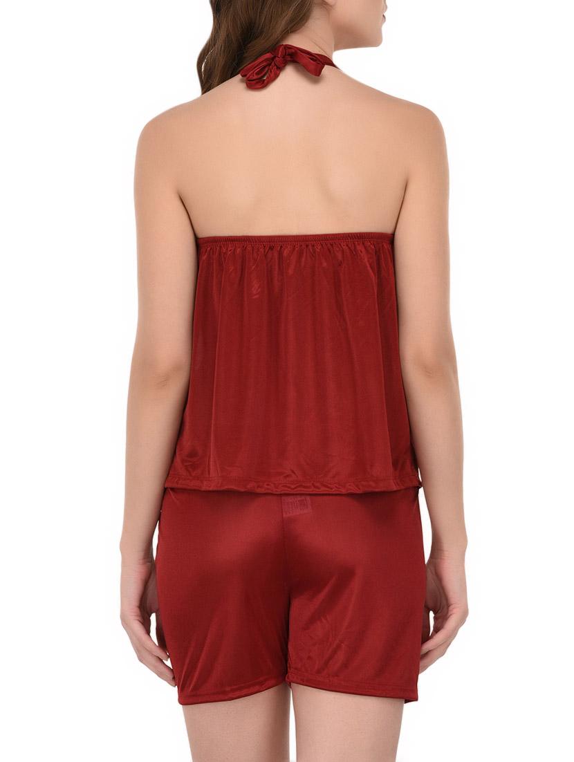 red solid nightwear set - 14733621 - Zoom Image - 5