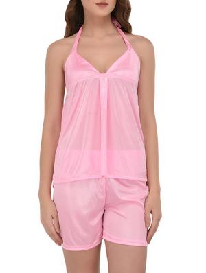 pink satin nightwear set - 14733630 - Standard Image - 4