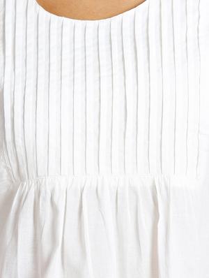 white cotton straight kurta - 14734130 - Standard Image - 4
