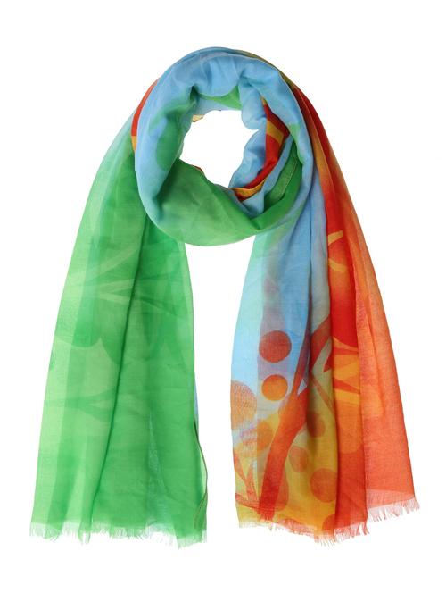 multi colored polyester scarf - 14734184 - Very Small Image - 1