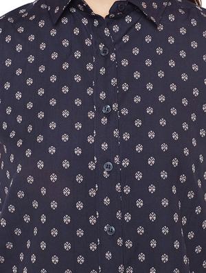 navy blue cotton shirt - 14734191 - Standard Image - 4
