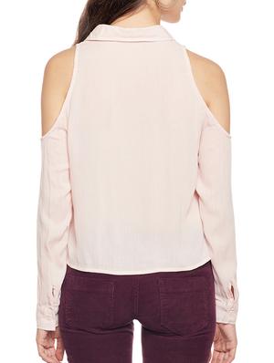 rosewater pink cold shoulder shirt - 14734192 - Standard Image - 3