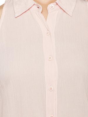 rosewater pink cold shoulder shirt - 14734192 - Standard Image - 4