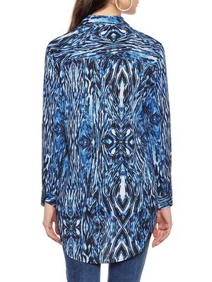 blue printed tunic - 14734205 - Standard Image - 3