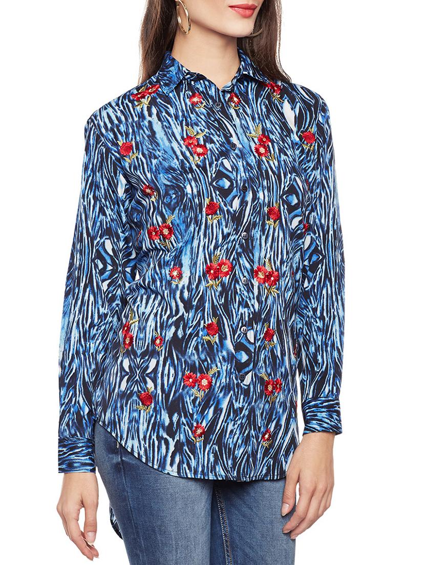 blue printed tunic - 14734205 - Zoom Image - 2