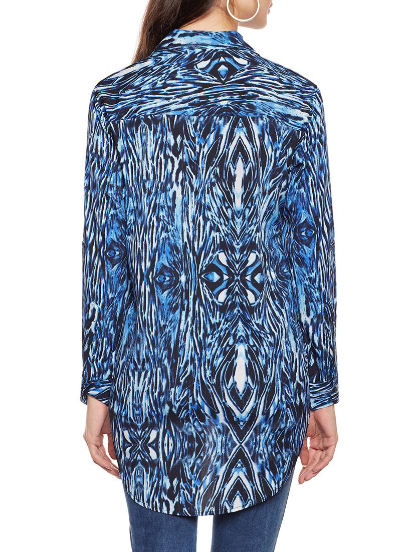blue printed tunic - 14734205 - Zoom Image - 3