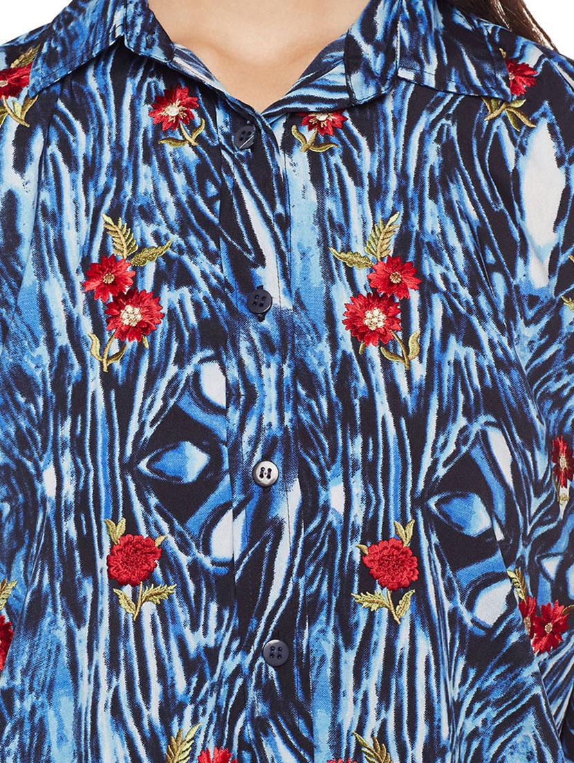 blue printed tunic - 14734205 - Zoom Image - 4