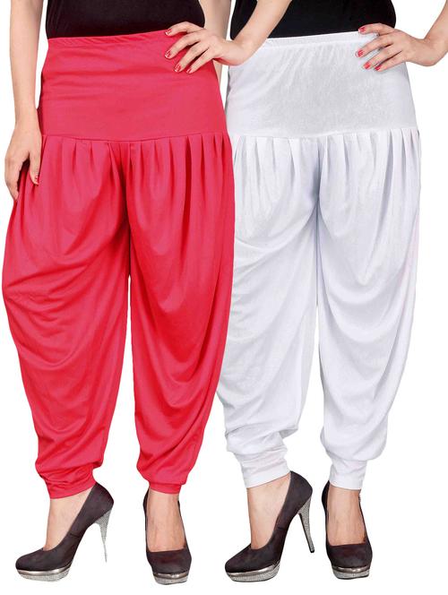 set of 2 multicolour lycra dhoti salwar combo - 14734716 - Standard Image - 1