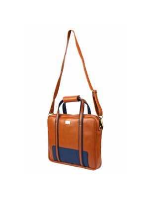 bluebrown leather laptopbag - 14734799 - Standard Image - 4