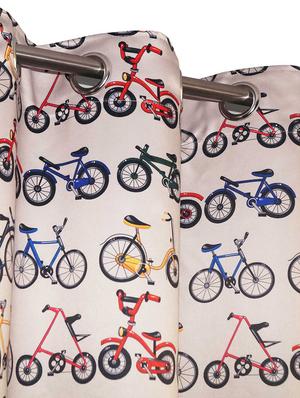 digital print kids bicycles window curtain - 14735318 - Standard Image - 2