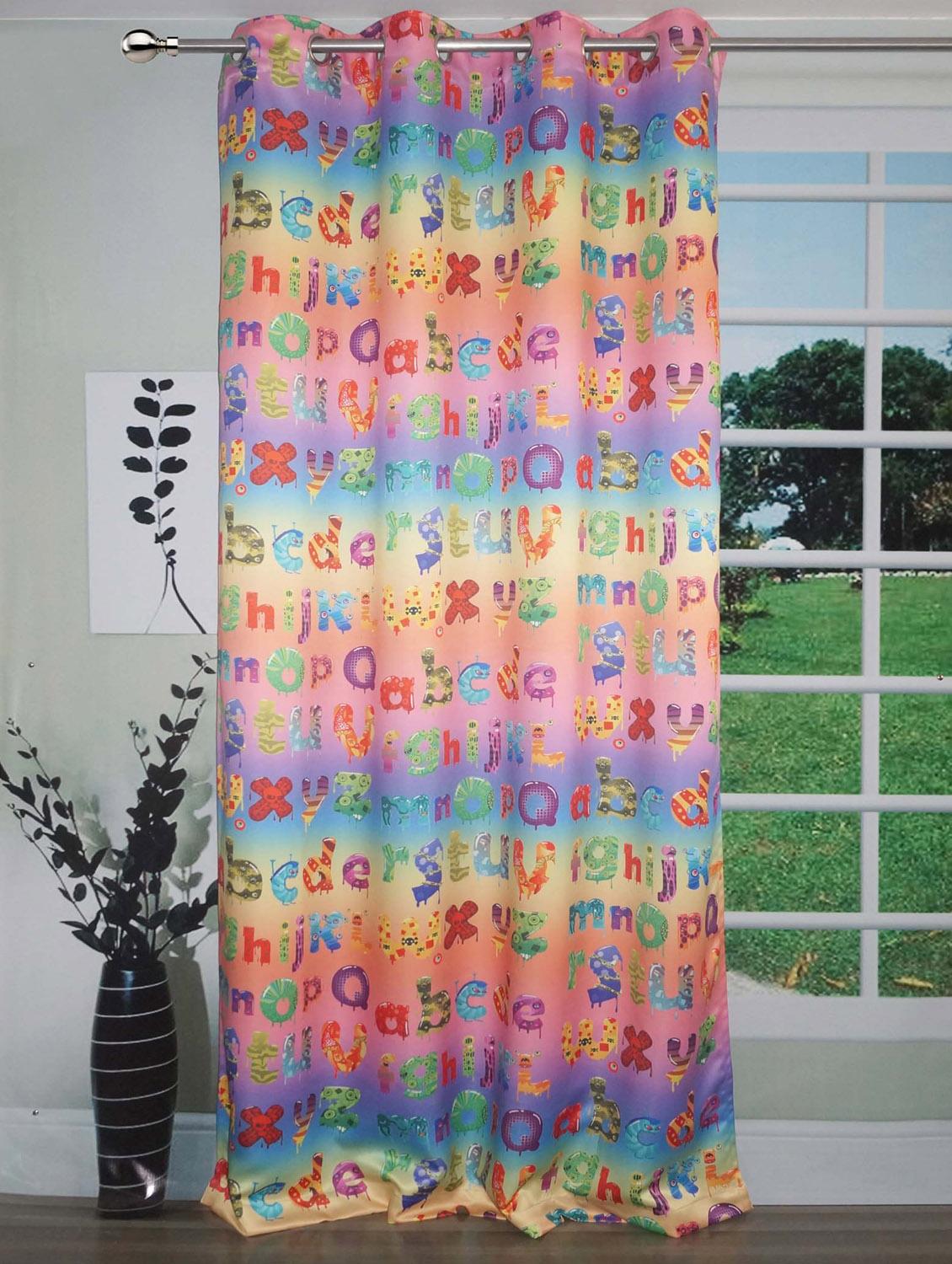 digital print kids alphabets 1 door curtain - 14735327 - Zoom Image - 1