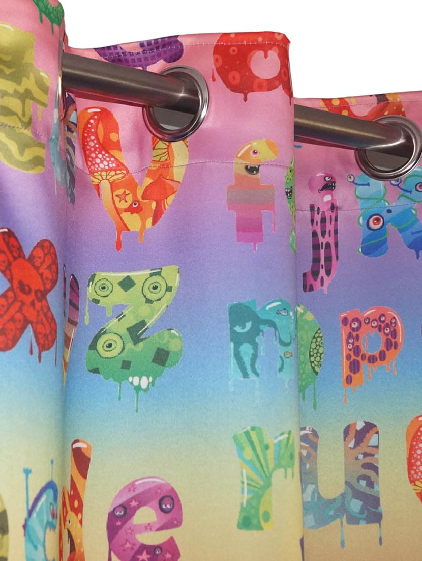 digital print kids alphabets 1 door curtain - 14735327 - Zoom Image - 2