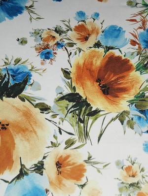 printed cream based flower window curtain - 14735347 - Standard Image - 3