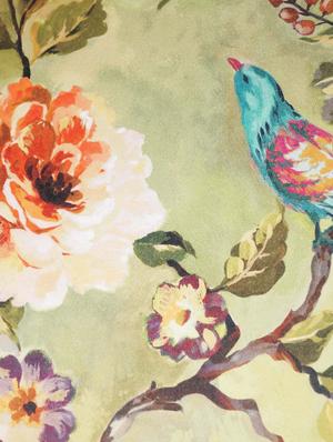 printed light green based flower door curtain - 14735354 - Standard Image - 3