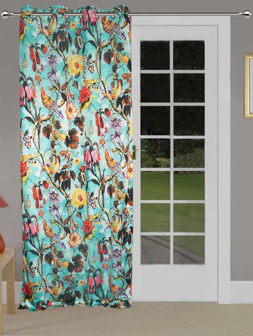 8 metal eyelets printed door curtain - 14735360 - Standard Image - 1